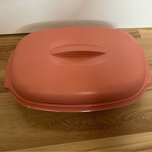Vintage Rose Pink Tupperware Micro-Steamer